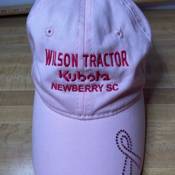 Preowned “Wilson Tractor” Kubota Newberry SC Hat. Pink One Size Fits Most - Picture 5 of 9